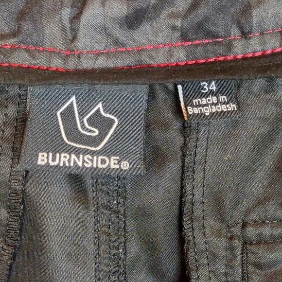 Burnside Black Cargo Shorts size Waist 34 - Picture 15 of 16